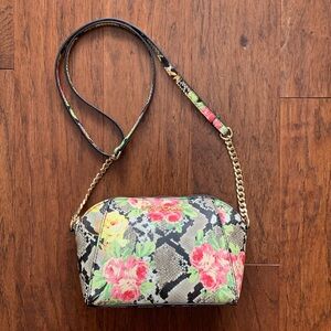 Betsy Johnson Snake & Floral Print Crossbody Bag - NWOT